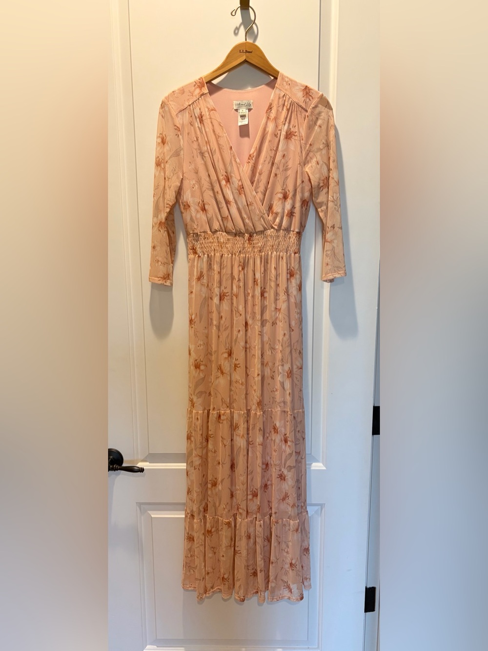 Kate & Lily Floral Maxi Dress - Peach Floral